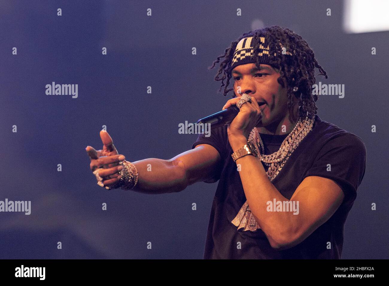 Lil Baby (Dominique Armani Jones) pendant le iHeartRadio WGCI Big Jam le 18  décembre 2021, au United Center à Chicago, Illinois (photo de Daniel  DeSlover/Sipa USA Photo Stock - Alamy