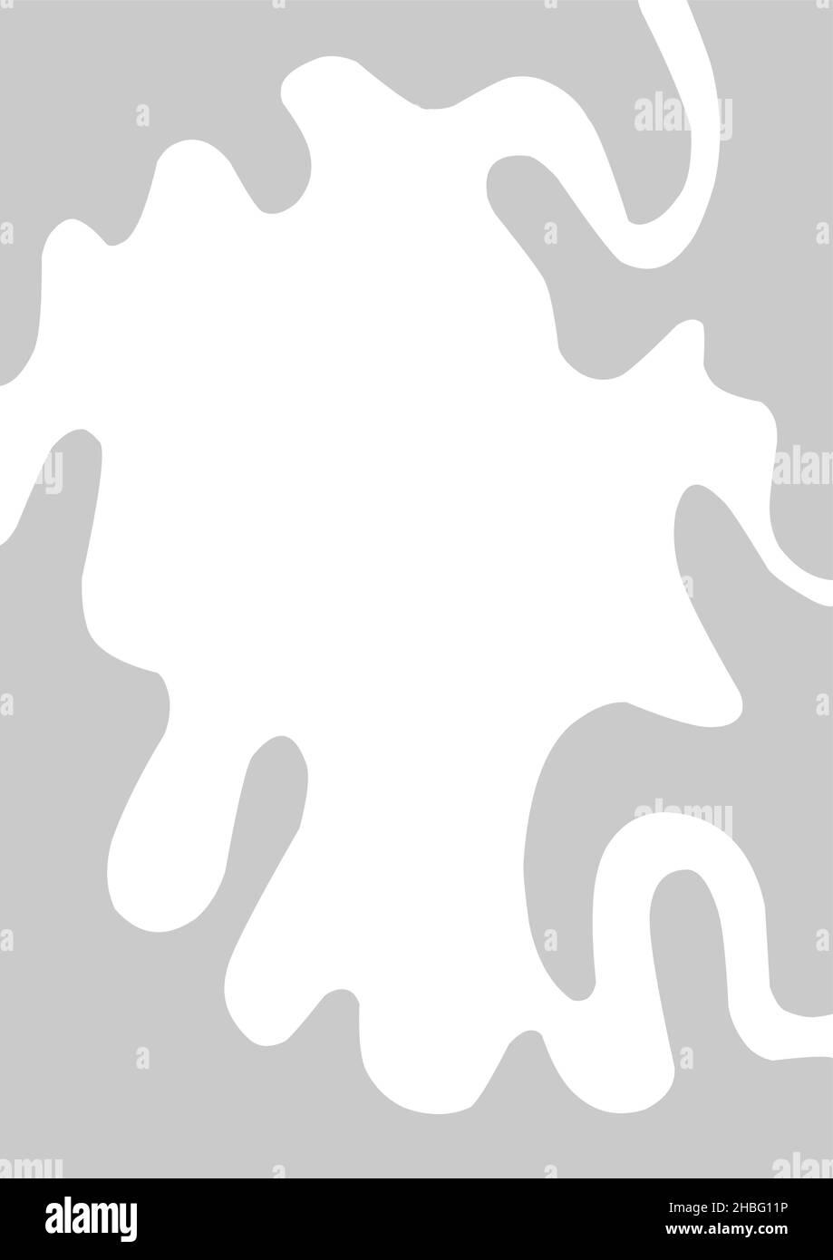 publication photo simple ou cadre d'histoires dessinés à la main avec des formes organiques fluides palette poussiéreuse tendance, modèle de publicité sur les médias sociaux. Illustration de Vecteur