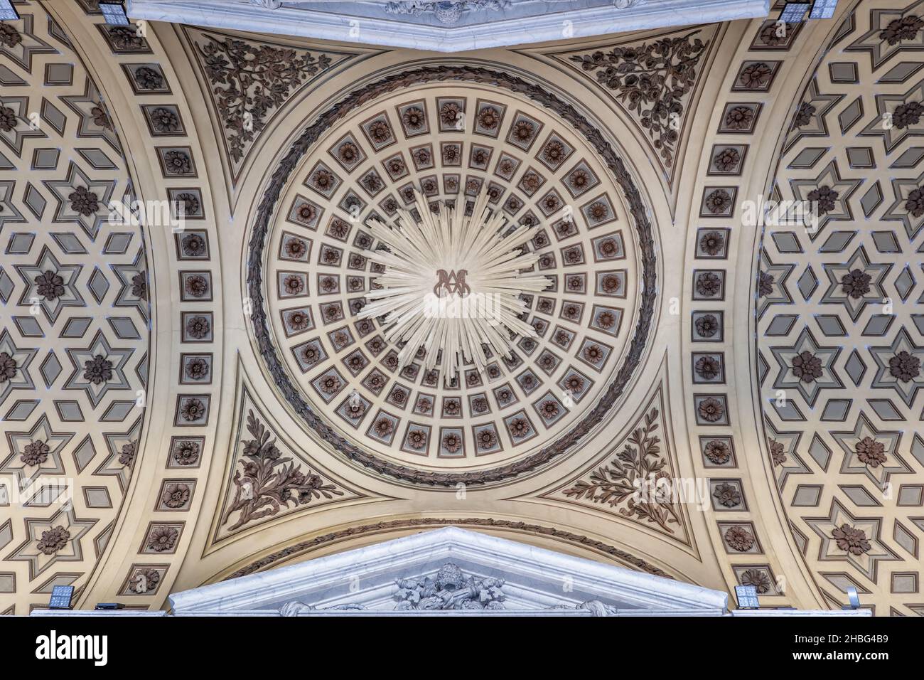 Rome, Italie, Basilique Sainte Marie majeure (Basilique de Santa Maria Maggiore), voûte du portique Banque D'Images