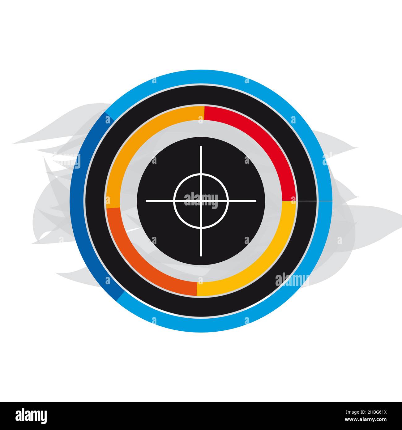 L'icône de la carte DART et du support encerclent l'arrière-plan de couleur noire modifiable.DART a frappé le vecteur de la carte.Illustration vectorielle Illustration de Vecteur