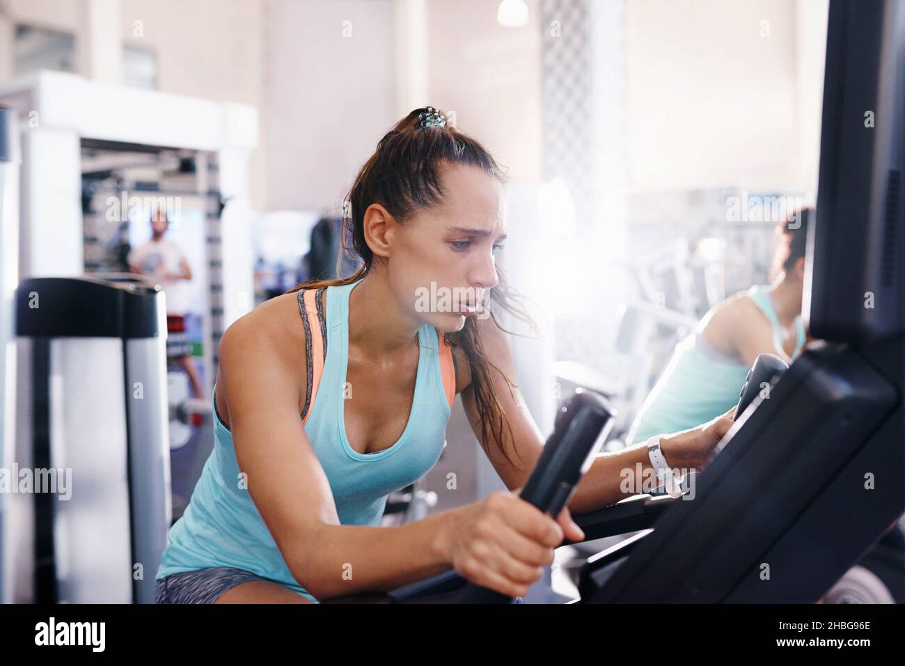 Pas d'excuses, juste un effort pur Banque D'Images