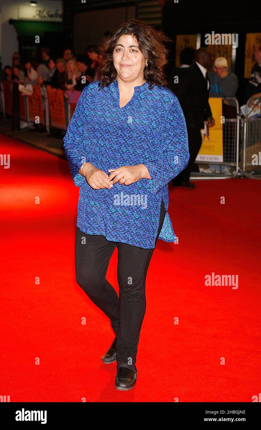 Gurinder Chadha assiste à la première du film britannique The Help au Curzon Mayfair à Mayfair, Londres. Banque D'Images