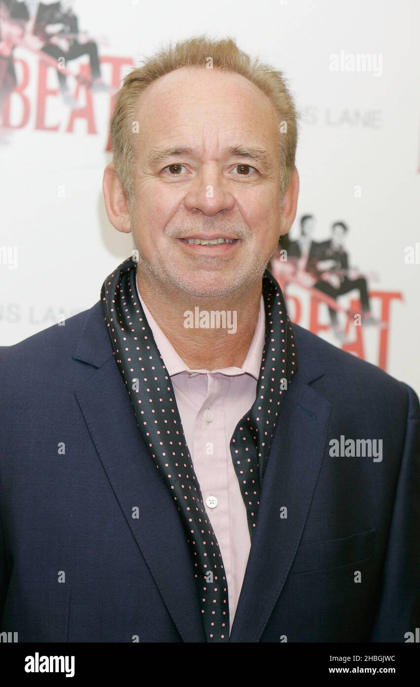 Phil Manzanera de Roxy Music arrive au Backbeat Press Night à l'hôtel Duke of York, Londres Banque D'Images