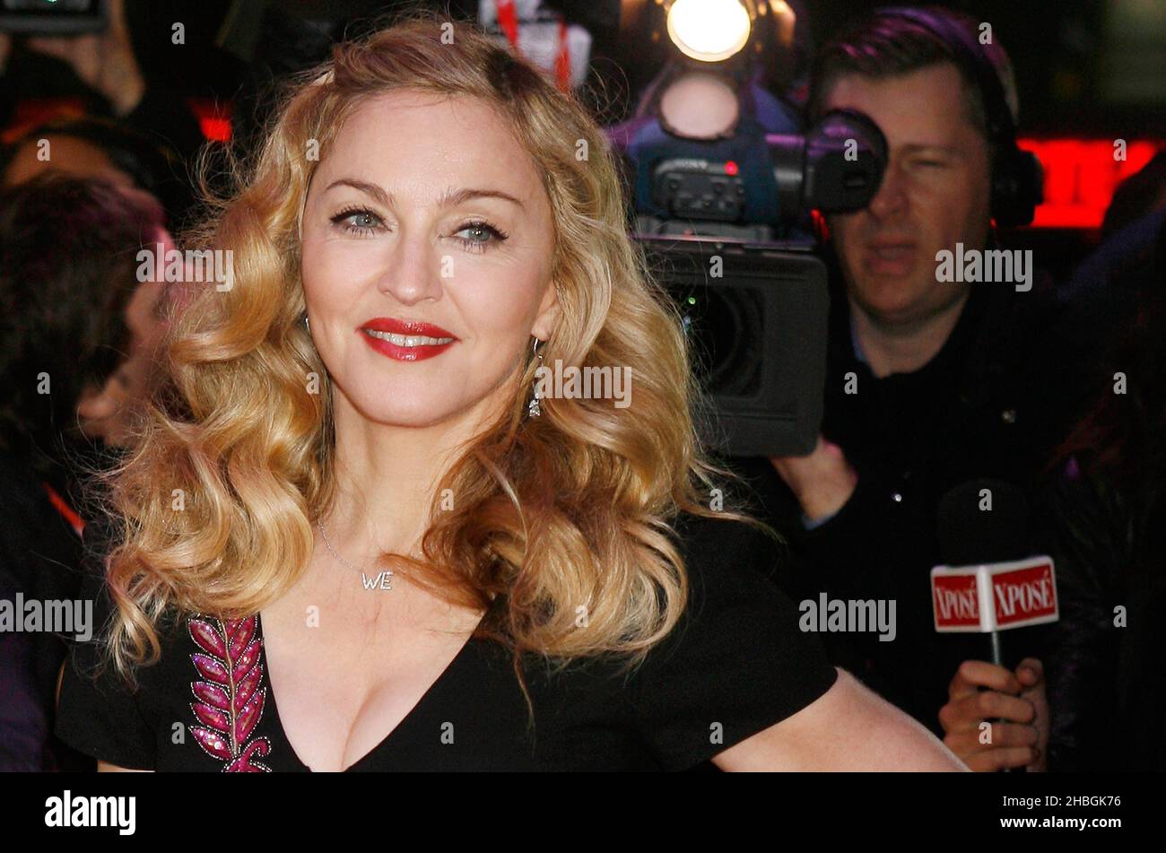 Madonna participe à la projection de W.E. du BFI London film Festival 55th à l'Empire Leicester Square, Londres. Banque D'Images