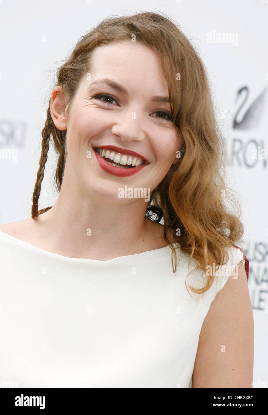 Perdita semaines arrivant à la fête d'été du Ballet national anglais à l'Orangerie, Kensington Gardens, Londres. Banque D'Images