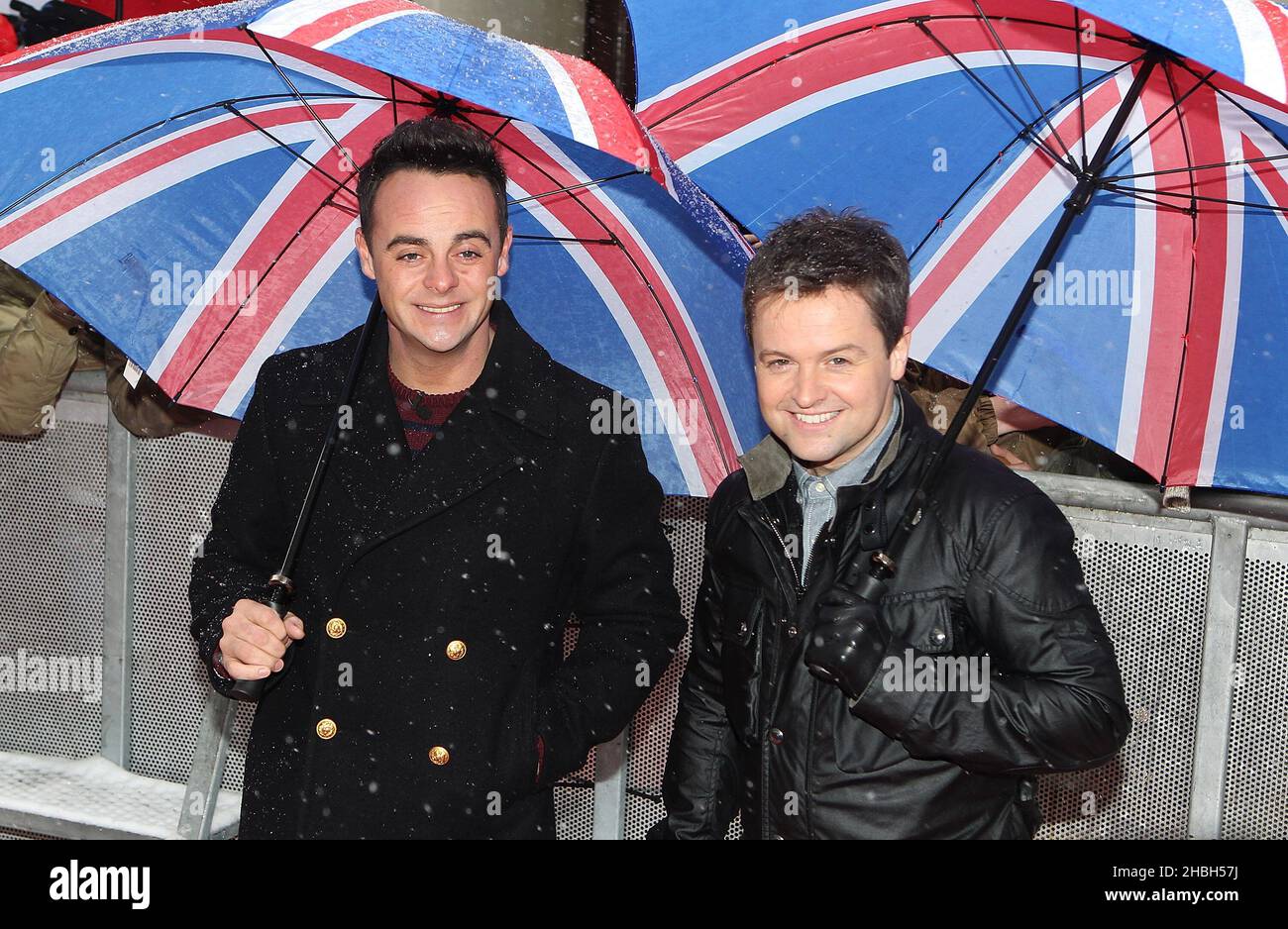 ANT McPartlin et Declan Donnelly aka Ant and Dec arrivent aux Got Talent Auditions britanniques au Palladium dans le centre de Londres. Banque D'Images ANT McPartlin et Declan Donnelly aka Ant and Dec arrivent aux Got Talent Auditions britanniques au Palladium dans le centre de Londres. Banque D'Images