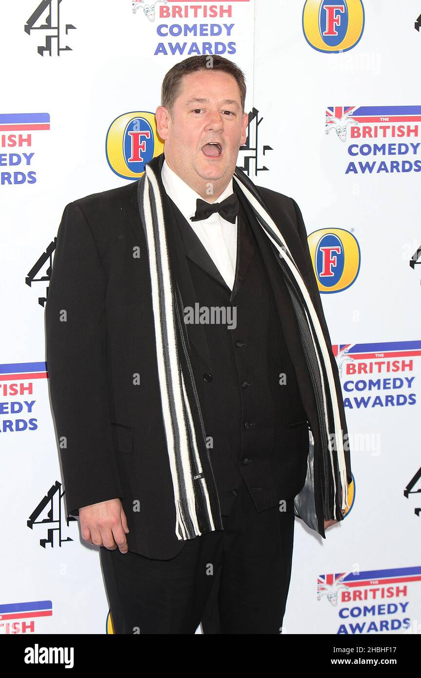 Johnny Vegas arrive aux British Comedy Awards aux Fountain Studios de Londres. Banque D'Images