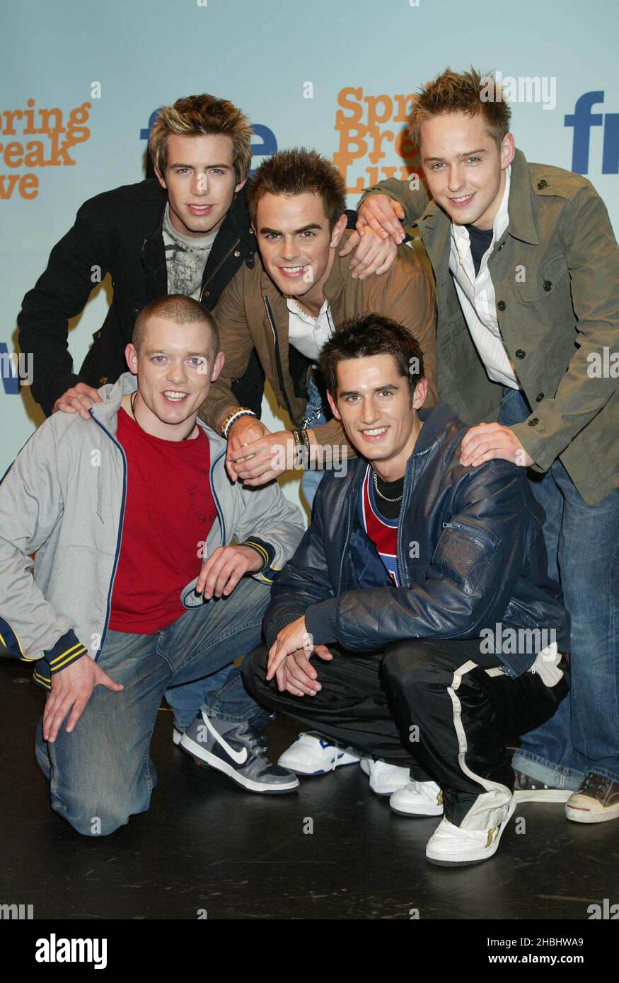 D Side à la Five Spring Break Live at the Ocean. Full length.boy band. Banque D'Images