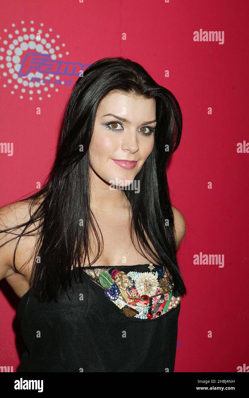 Carolynne Good, troisième candidat à la finale de la Fame Academy, à l'Academy de Highgate North London. Banque D'Images