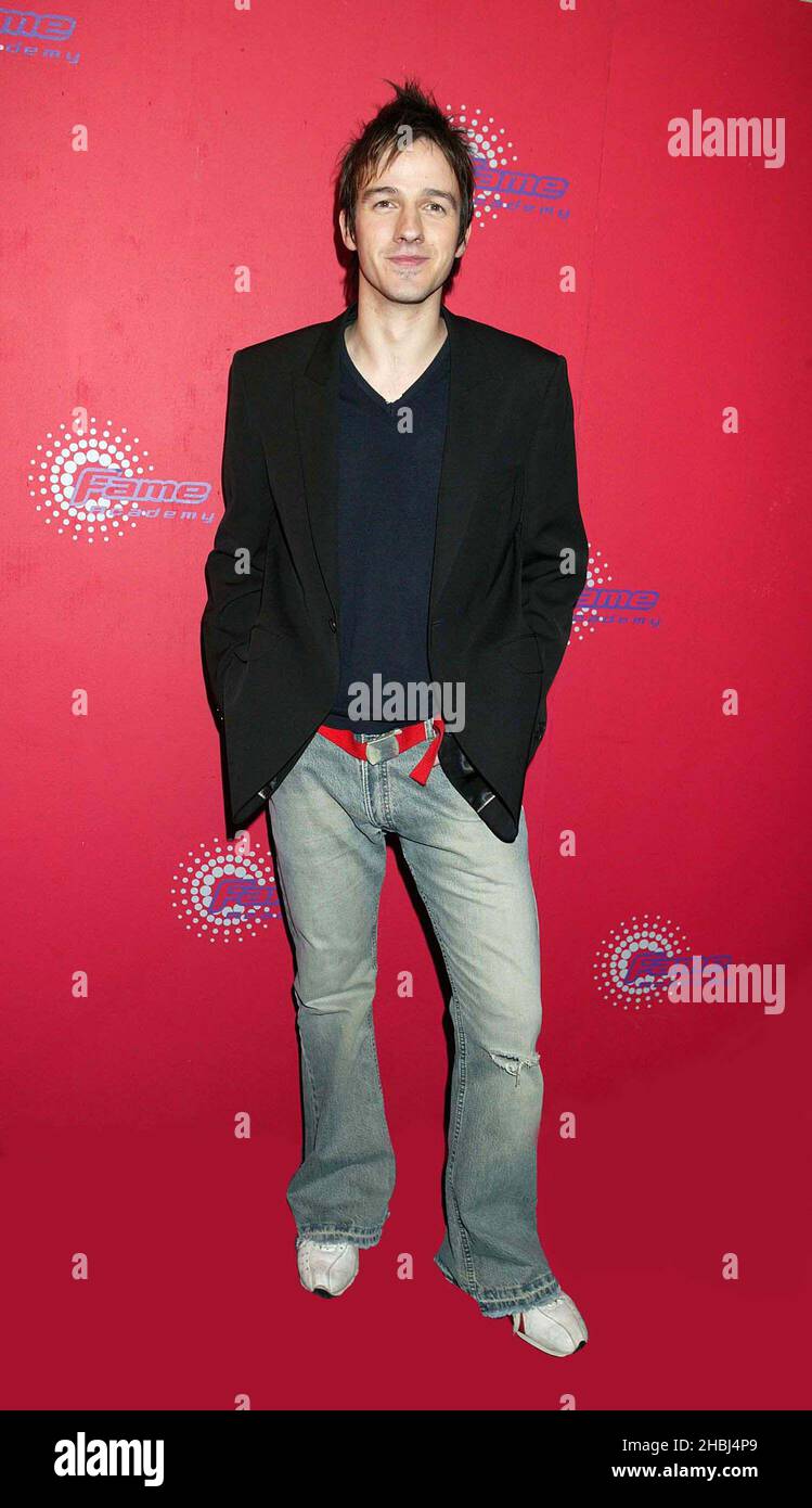 Alistair Griffin, deuxième candidat à la finale de la Fame Academy, à l'Academy de Highgate North London. Banque D'Images