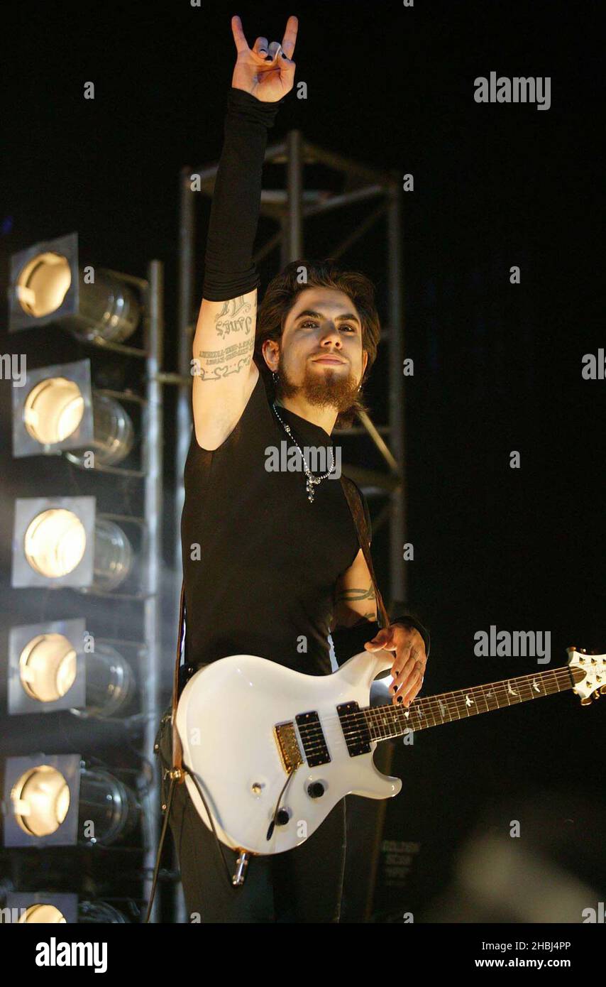 Dave Navarro et Janes addiction titre la cinquième fête d'anniversaire de MTV 2 à l'Académie Brixton de Londres. Banque D'Images