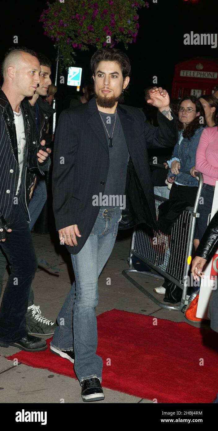 Dave Navarro de Janes addiction ex Red Hot Chili Pepper et fiancé de Carmen Electra aux arrivées des Q Awards, Park Lane Hotel London. Banque D'Images