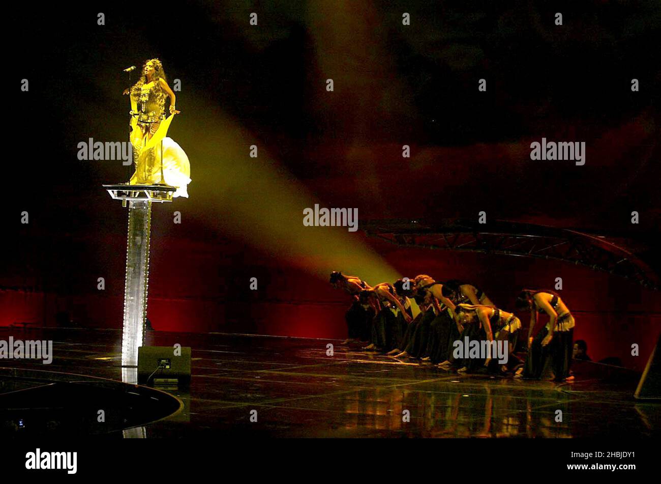 Sarah Brightman, star de Broadway et du West End, joue en concert au Wembley Arena de Londres. Banque D'Images
