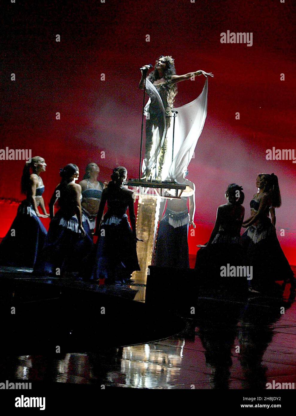 Sarah Brightman, star de Broadway et du West End, joue en concert au Wembley Arena de Londres. Banque D'Images