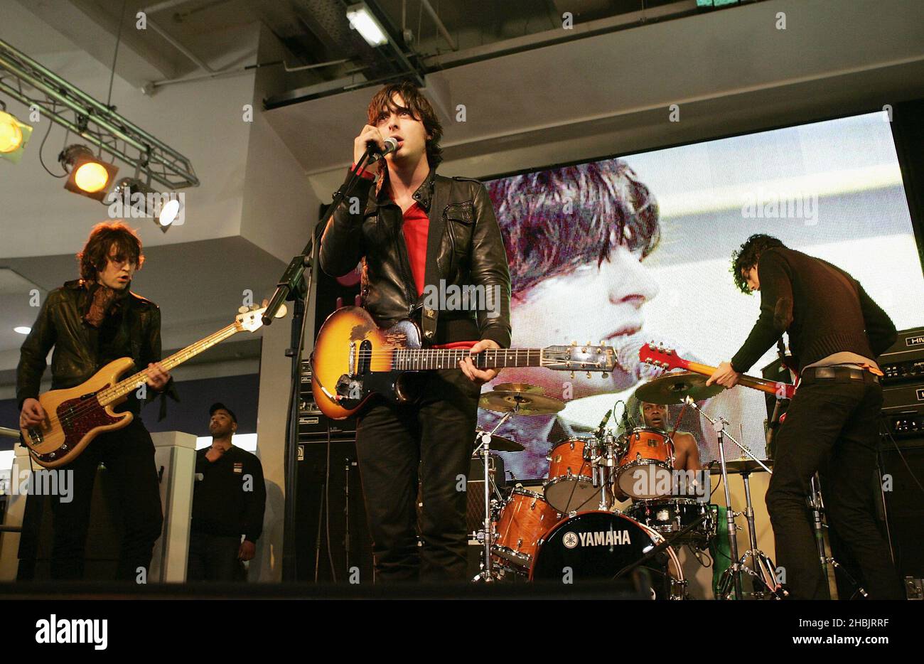 Didz Hammond, Carl Barat, Gary Powell et Anthony Rossomando de sale jolies choses. Banque D'Images