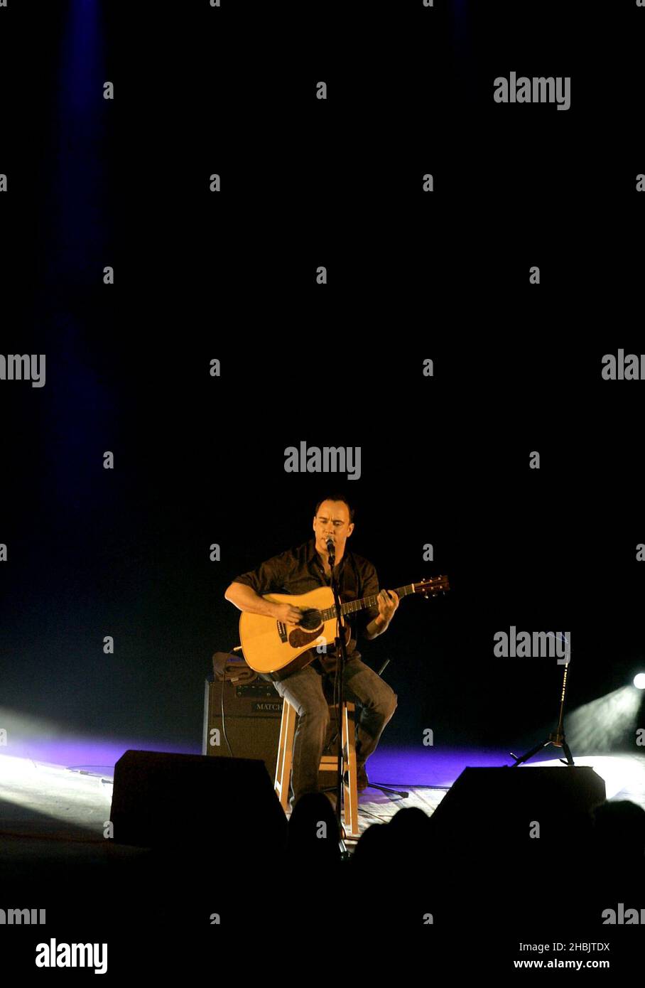 Dave Matthews sur scène. Banque D'Images