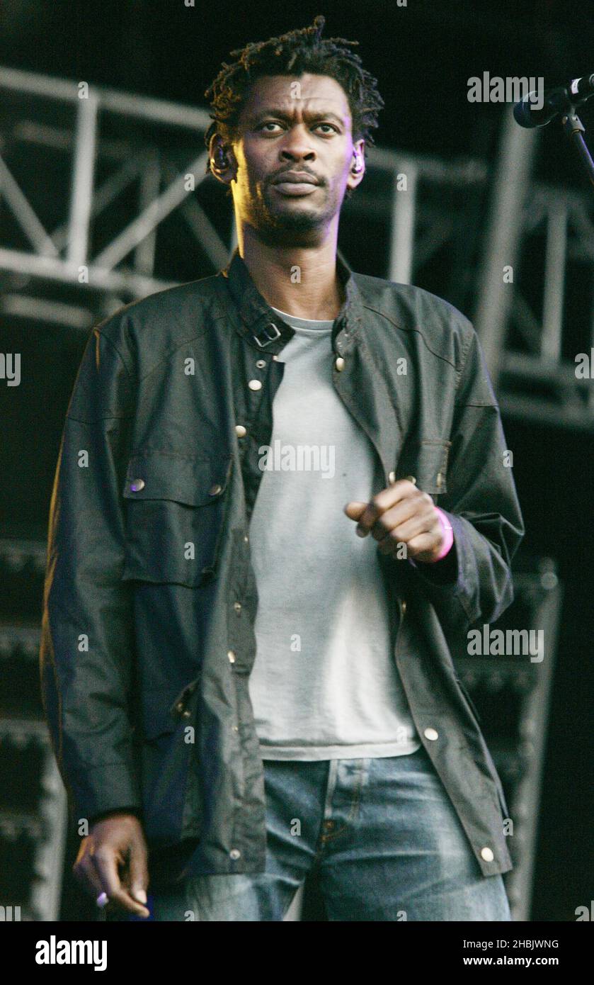 Daddy G Marshall se produit avec une attaque massive. Banque D'Images