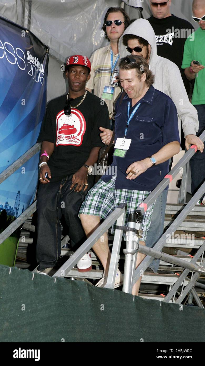 Jonathan Ross et Dizzee Rascal. Banque D'Images