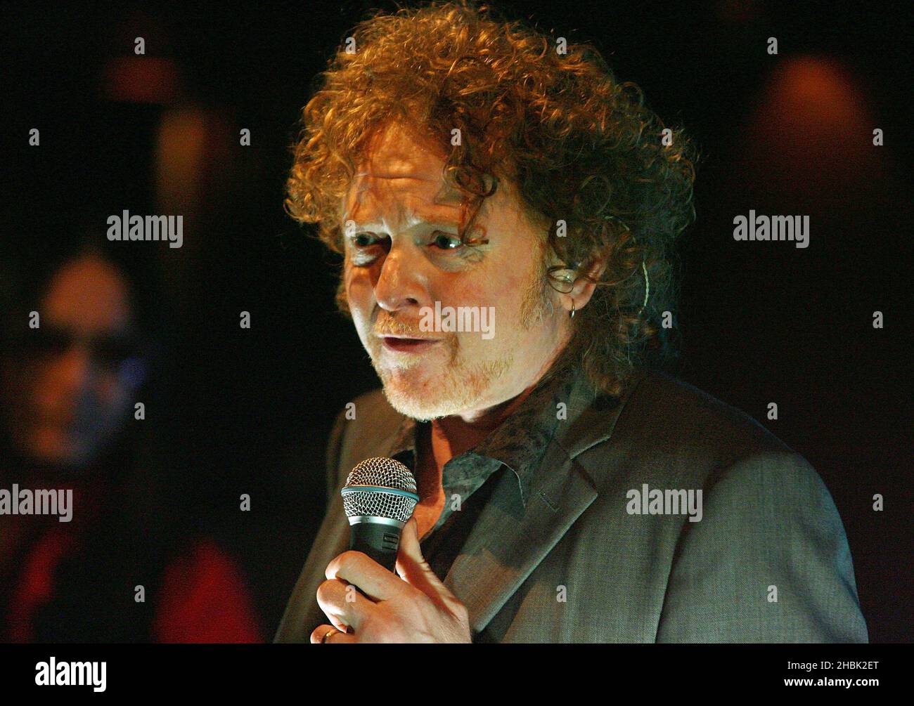 Mick Hucknall of Simply Red en concert au Ronnie Scott's, dans le centre de Londres, le 31 janvier 2007. Banque D'Images