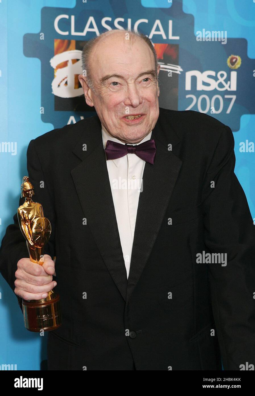 Le Dr Vernon Handley CBE a assisté aux Classical BRIT Awards 2007, au Royal Albert Hall, à l'ouest de Londres, le 03/05/2007. Banque D'Images