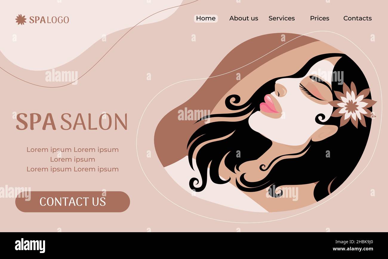 Modèle DE salon DE SPA Illustration de Vecteur