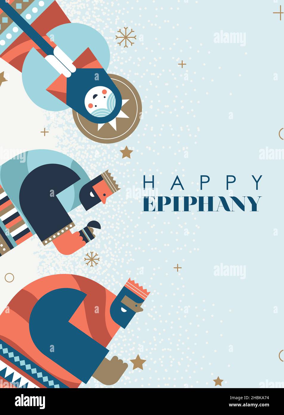 personnages des rois de la vierge et de la magie Illustration de Vecteur