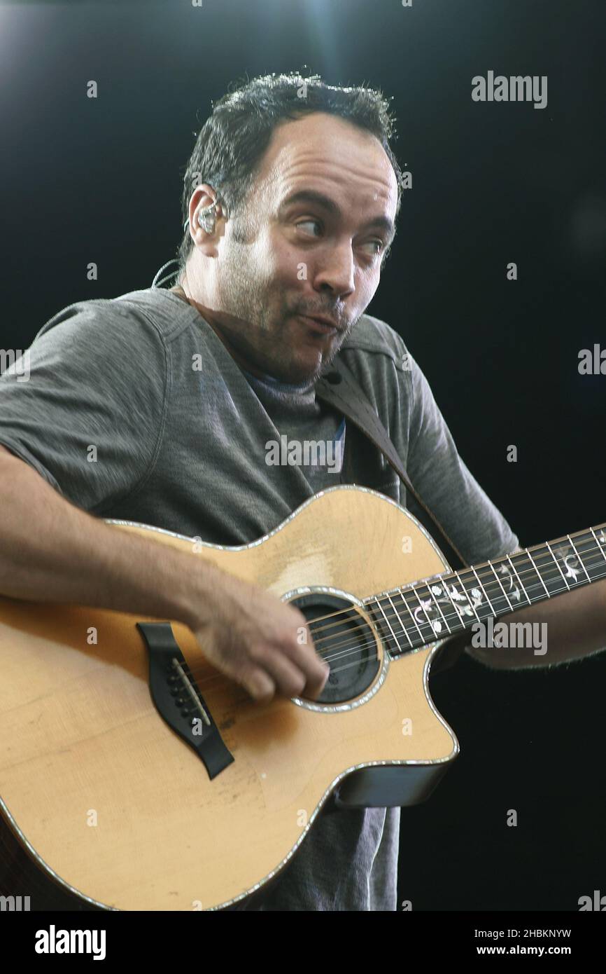 Dave Matthews et le Dave Matthews Band se réalisent à Hard Rock Calling, le troisième jour du festival à Hyde Park, Londres. Banque D'Images