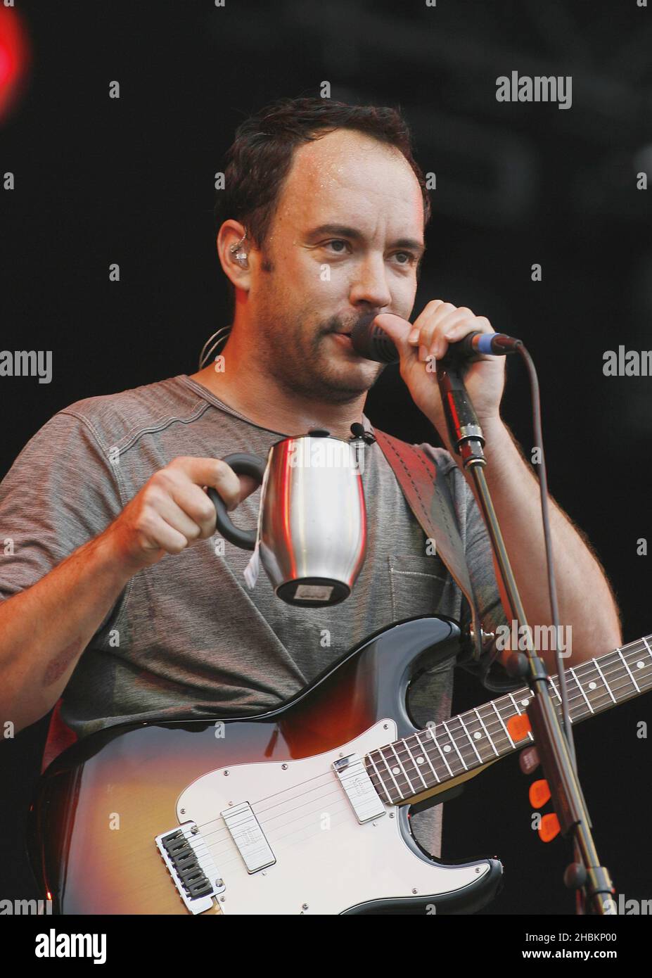 Dave Matthews et le Dave Matthews Band se réalisent à Hard Rock Calling, le troisième jour du festival à Hyde Park, Londres. Banque D'Images