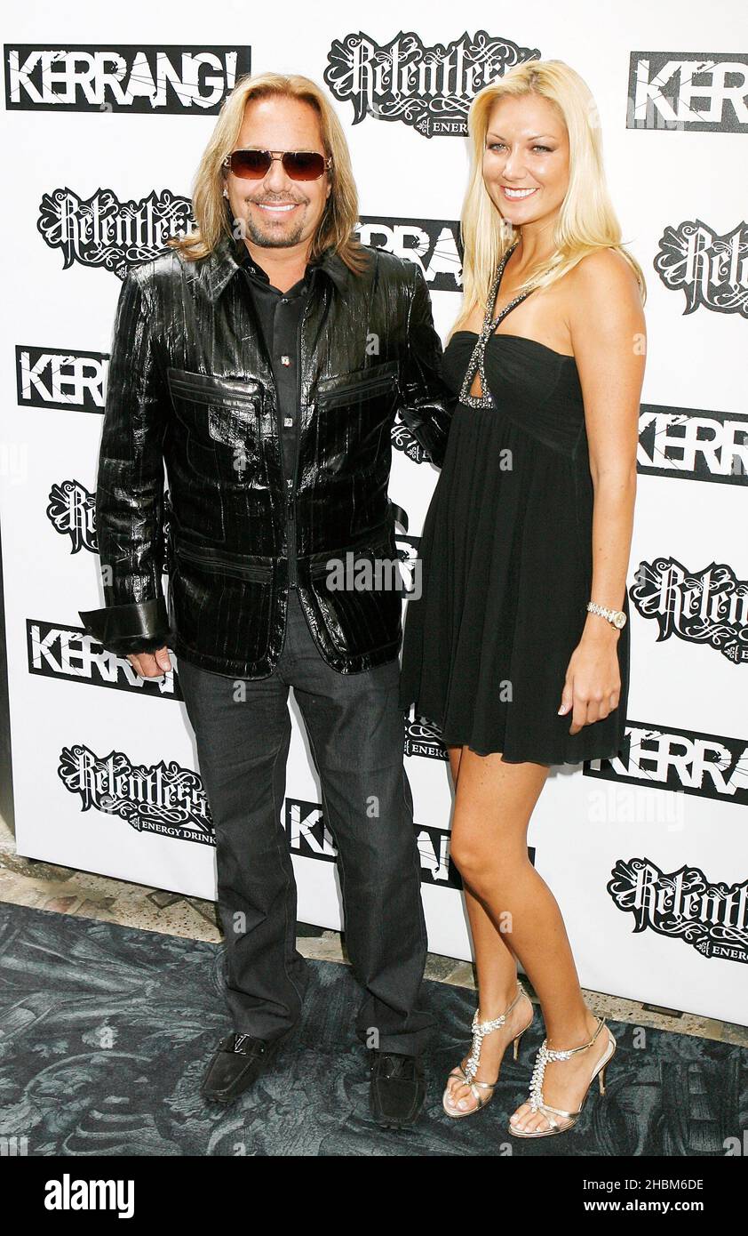 Vince Neil arrive à l'implacable Energy Drink Kerrang !Prix au Brewery, Londres, le 29 juillet 2010. Banque D'Images
