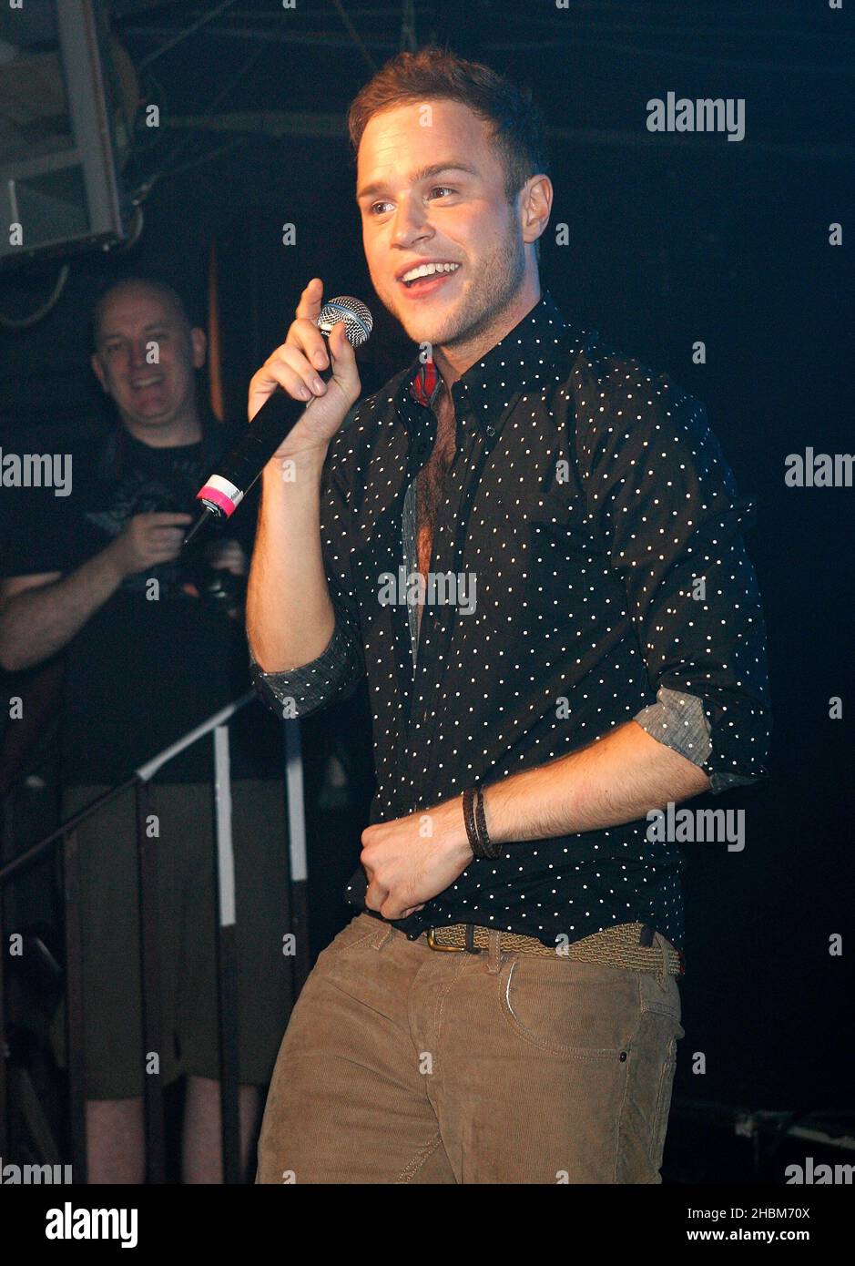 Olly Murs se produit sur scène au G-A-y Heaven le 28 août 2010. Banque D'Images