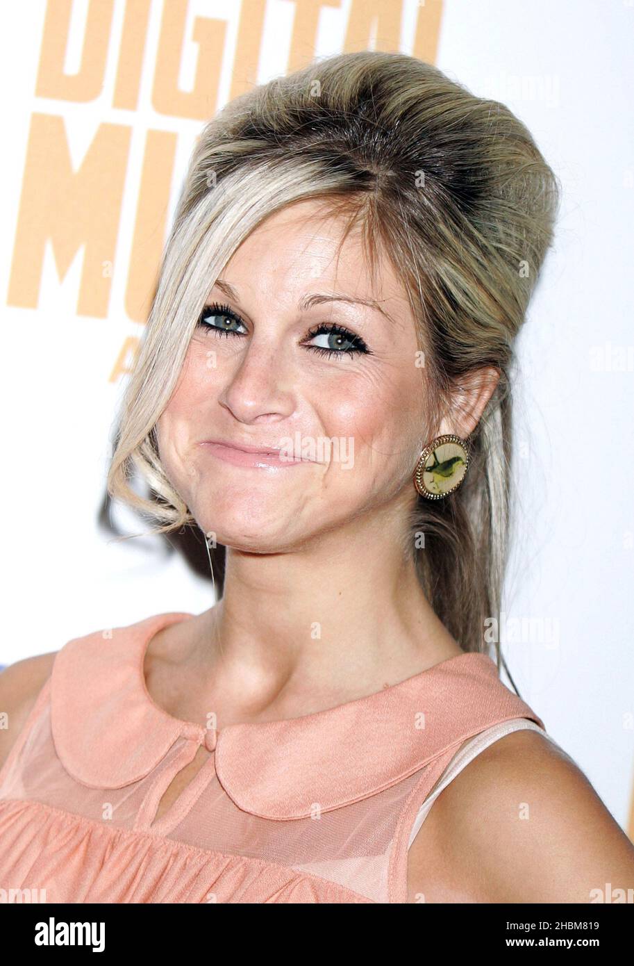 Nikki Grahame arrive aux BT Digital Awards au Roundhouse le 30 septembre 2010. Banque D'Images