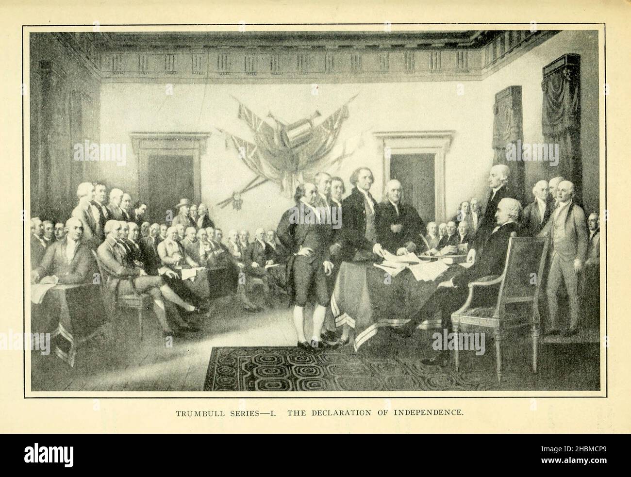 Trumbull (John Trumbull (6 juin 1756 – 10 novembre 1843) série I - la Déclaration d'indépendance de « Washington, un guide de la ville », a fourni aux délégués à la septième session du Congrès international des chemins de fer, du 3 au 4 mai 1905 Banque D'Images