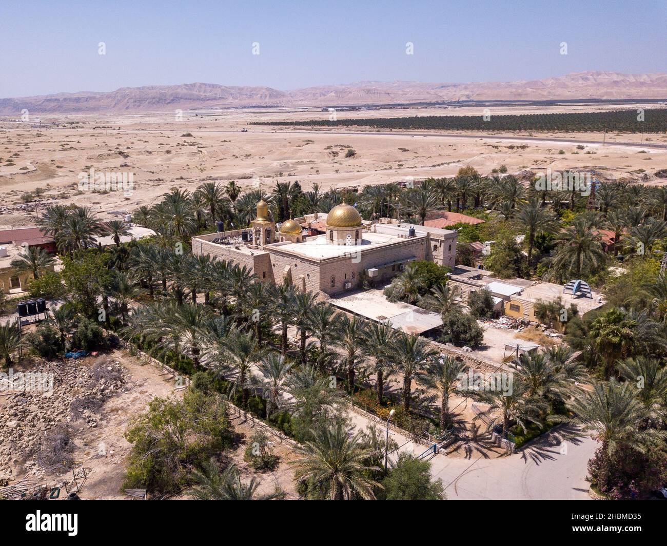 Ordre franciscain Saint Jean le monastère baptiste près du Jourdain, Israël. Banque D'Images