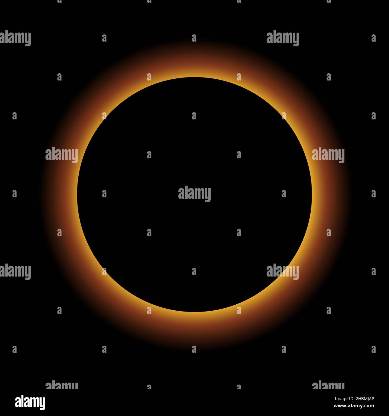 Eclipse vectoriel du soleil.Illustration vectorielle isolée sur fond sombre Illustration de Vecteur