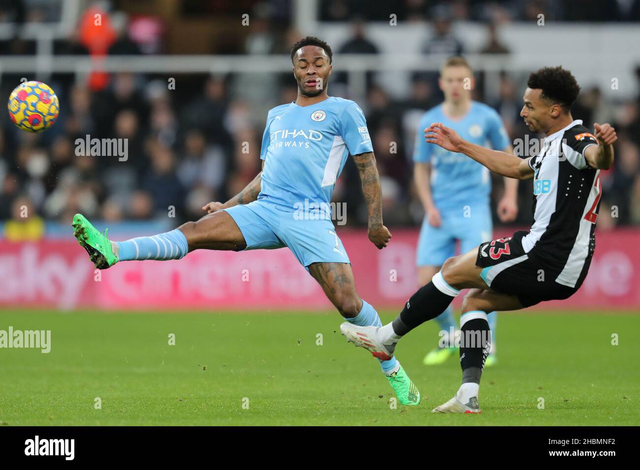 RAHEEM STERLING, JACOB MURPHY, NEWCASTLE UNITED FC V MANCHESTER CITY FC, 2021 Banque D'Images