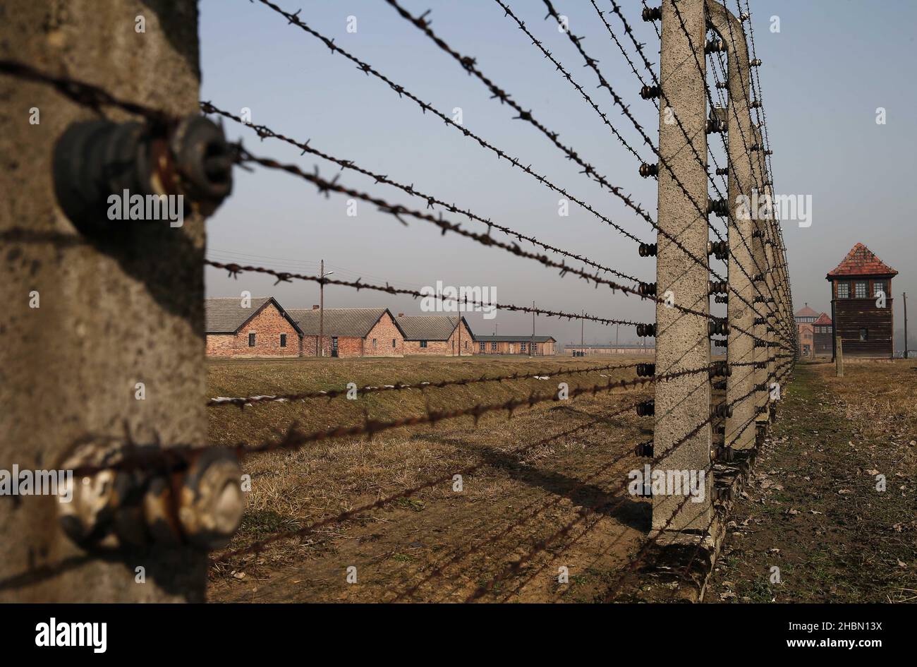 Oswiecim, Pologne.20th décembre 2021.L'ancien camp de concentration et d'extermination nazi-allemand Auschwitz II Birkeanu à Oswiecim un mois avant le 77th anniversaire de la libération.Le plus grand camp allemand de concentration et d'extermination nazi KL Auschwitz-Birkenau a été libéré par l'Armée rouge le 27 janvier 1945.(Image de crédit : © Damian Klamka/ZUMA Press Wire) Banque D'Images