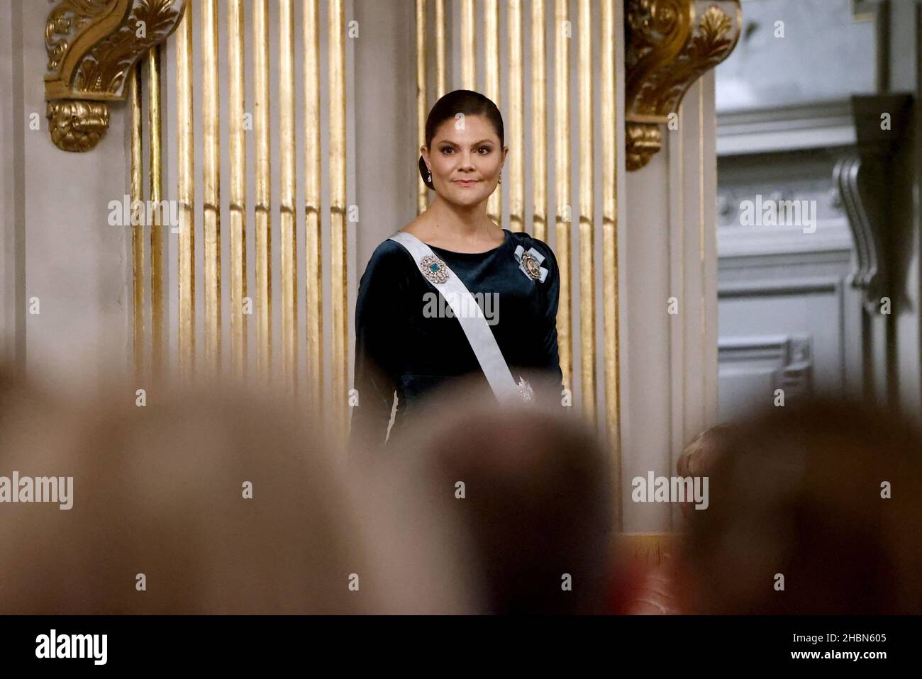 Stockholm, Suède.20th décembre 2021.Le roi Carl Gustaf, la reine Silvia et la princesse Crown Victoria assistent à la fête de l'Académie suédoise.Stockholm, Suède, le 20 décembre 2021.Photo de Patrik Osterberg/ Stella Pictures/ABACAPRESS.COM Credit: Abaca Press/Alay Live News Banque D'Images