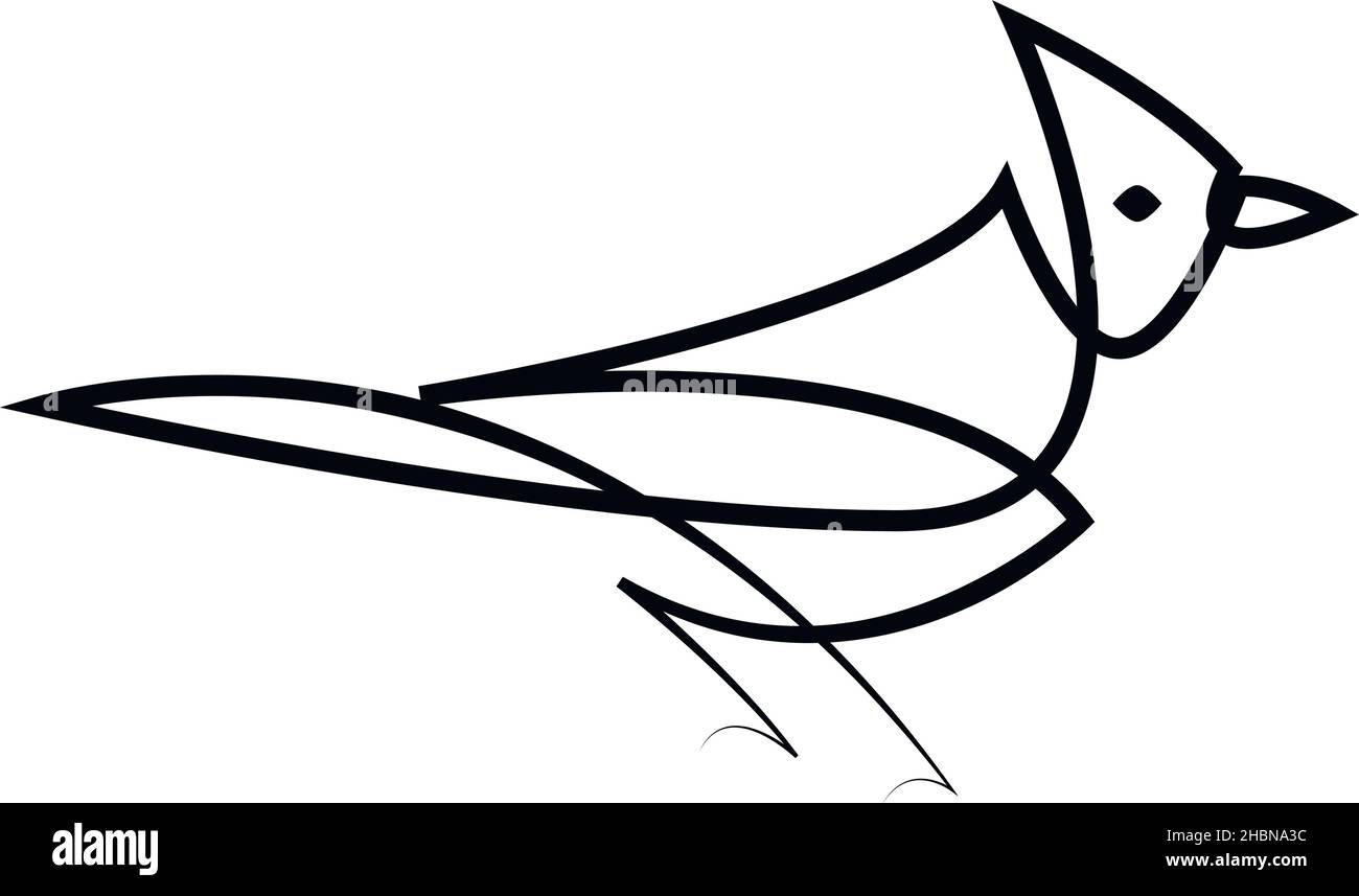 logo d'oiseau abstrait. icône cardinal Illustration de Vecteur