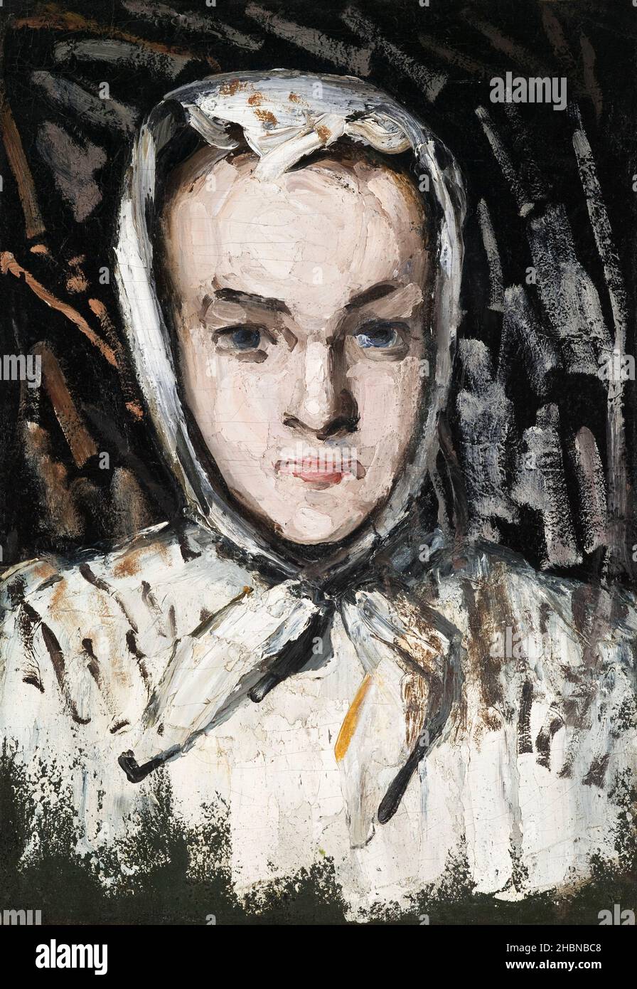 Paul Cézanne - sœur de Marie Cézanne (1866-1867), peinture de portrait. Banque D'Images