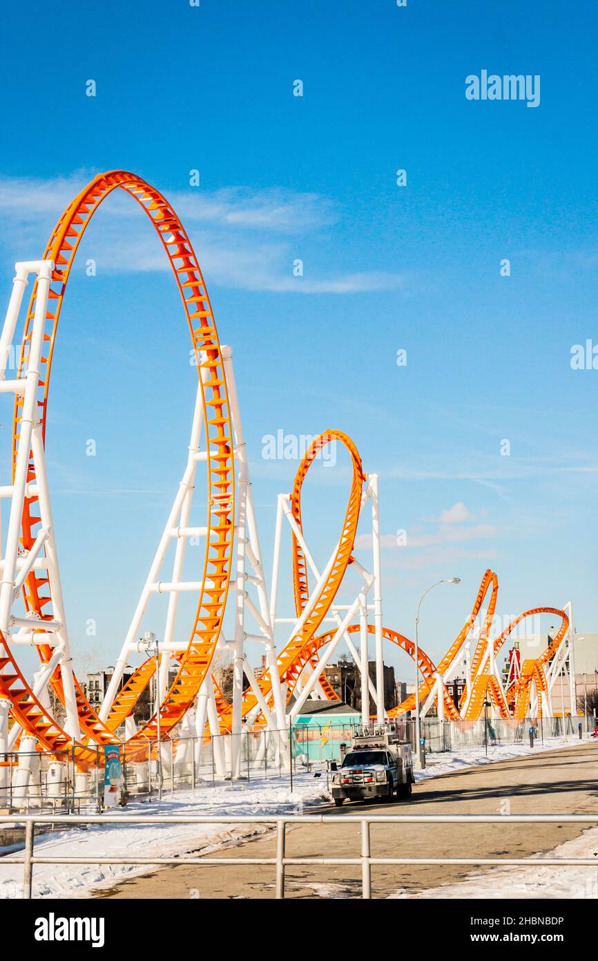 Au parc de loisirs Luna Park Funfair à Coney Island New York Banque D'Images