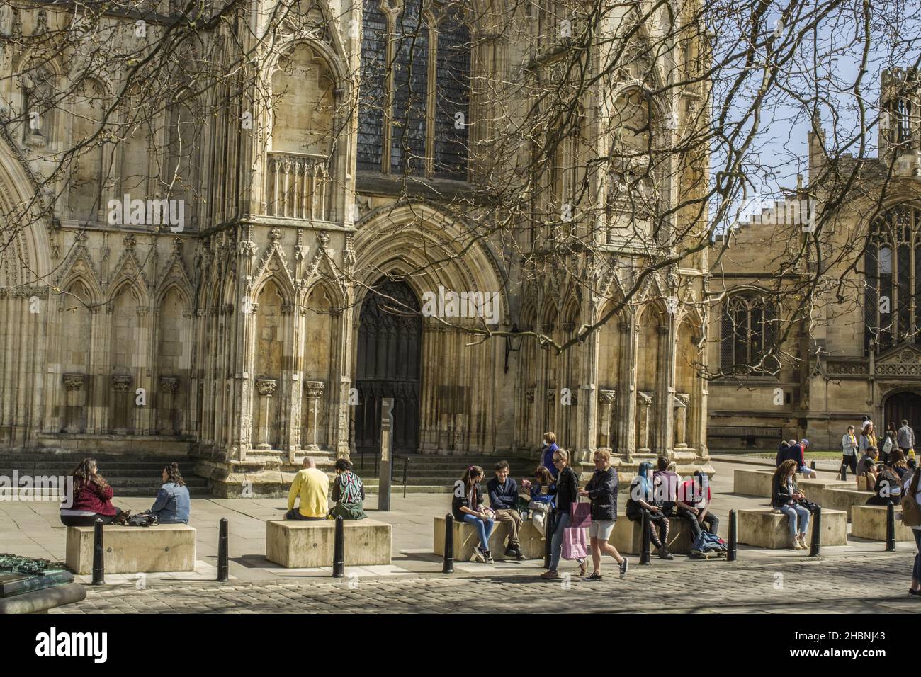 La cathédrale et l'église Metropolitique de Saint Peter à York, connue sous le nom de York Minster Banque D'Images