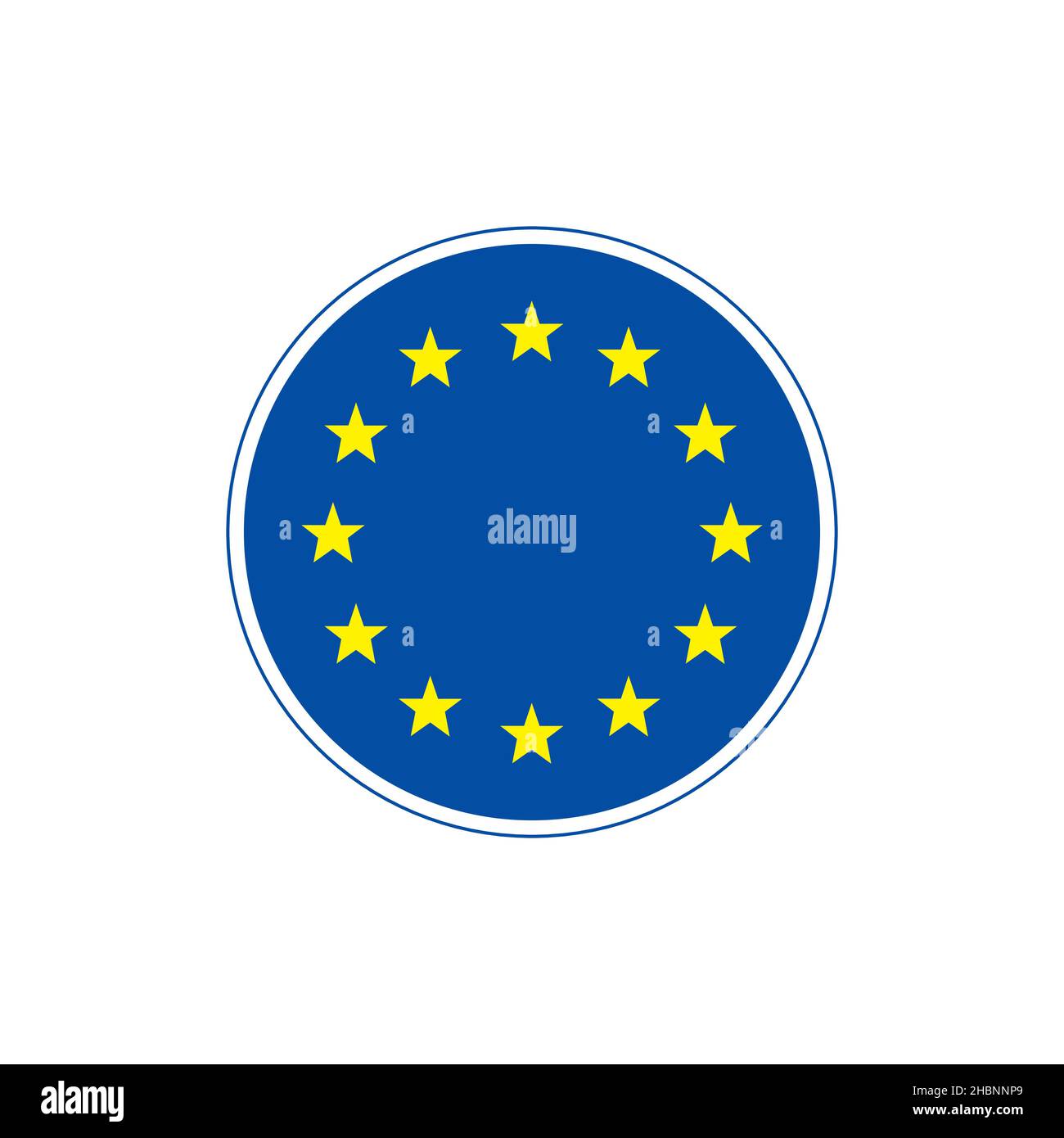 Drapeau de l'Union européenne dans le cercle Illustration de Vecteur