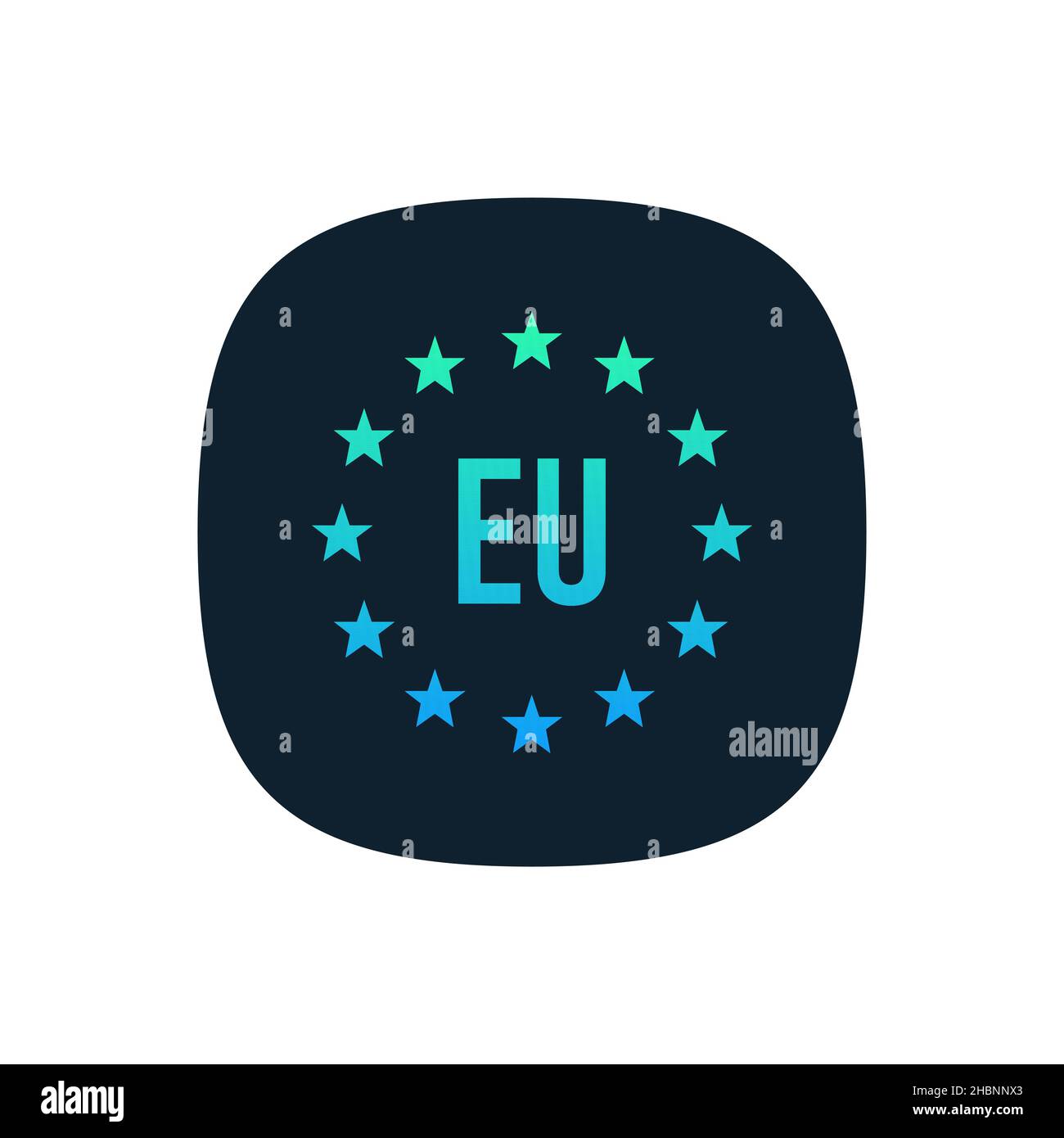 Drapeau de l'Union européenne bouton UE.Illustration vectorielle de stock isolée Illustration de Vecteur