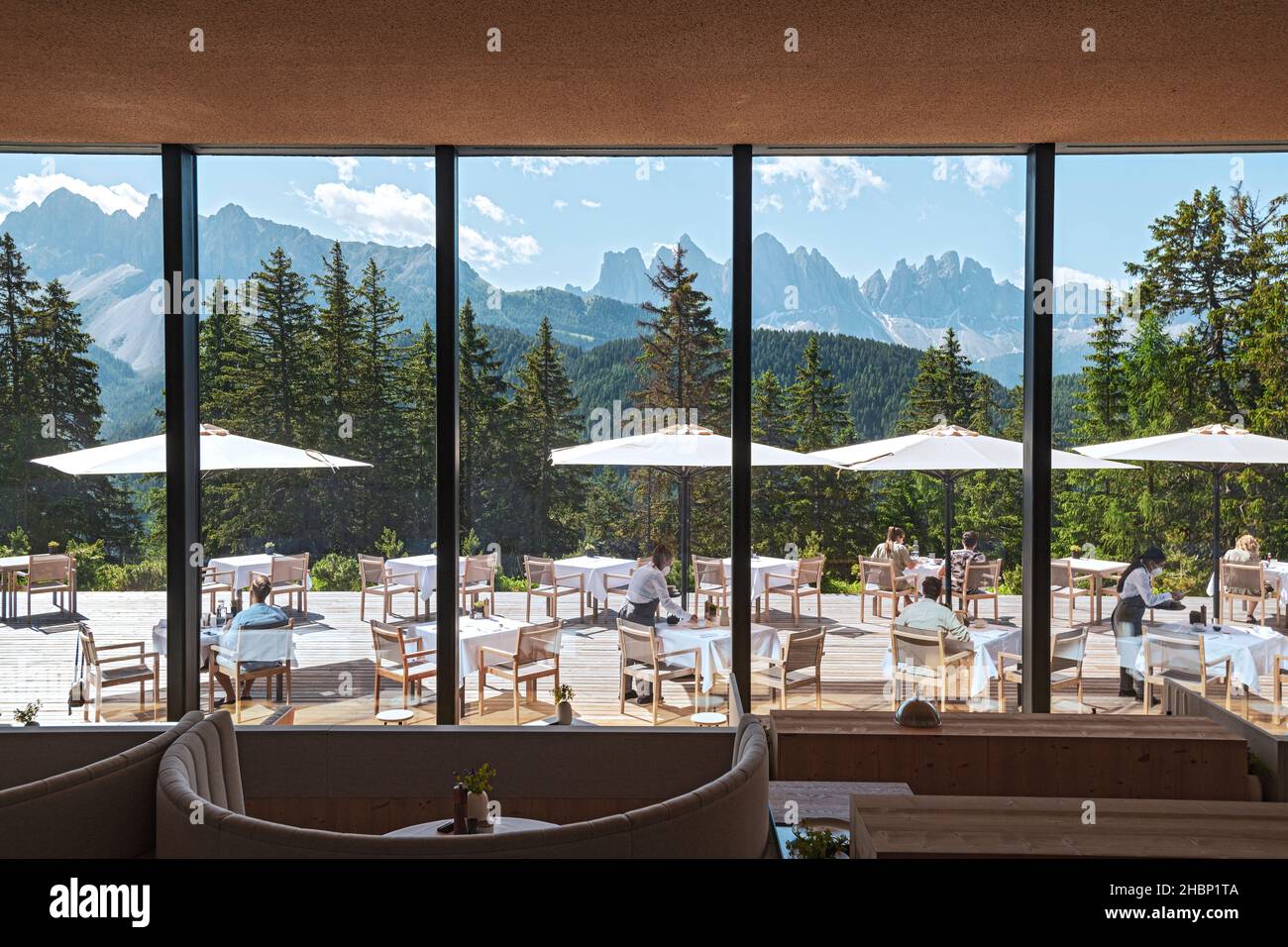 Forestis Dolomites, un hôtel de luxe italien Banque D'Images