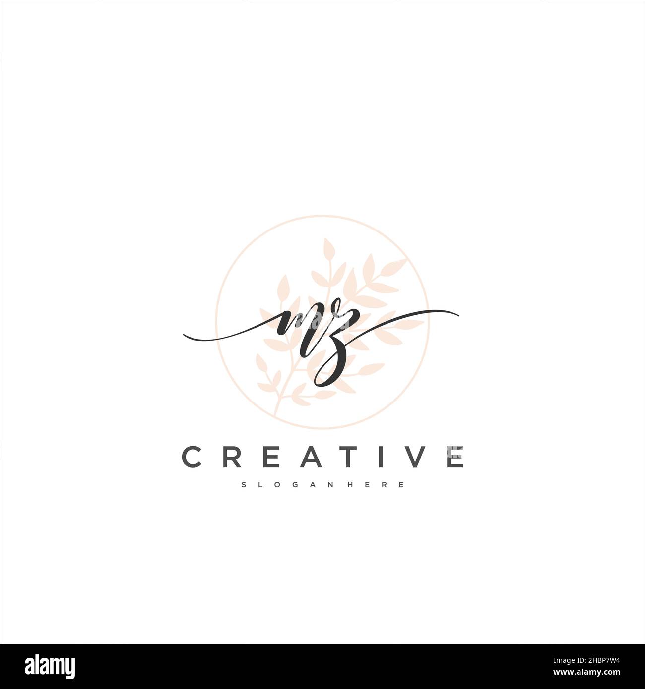 MZ écriture initiale modèle géométrique minimaliste logo art vectoriel, logo pour la beauté d'affaires, la mode, et d'autres art Illustration de Vecteur