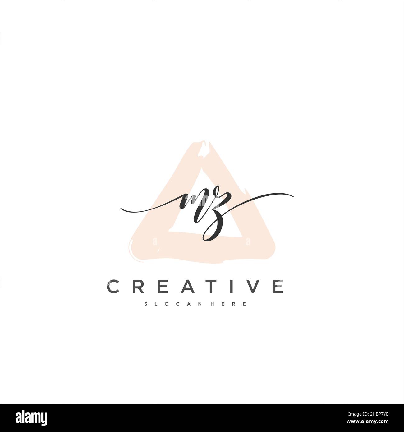 MZ écriture initiale modèle géométrique minimaliste logo art vectoriel, logo pour la beauté d'affaires, la mode, et d'autres art Illustration de Vecteur
