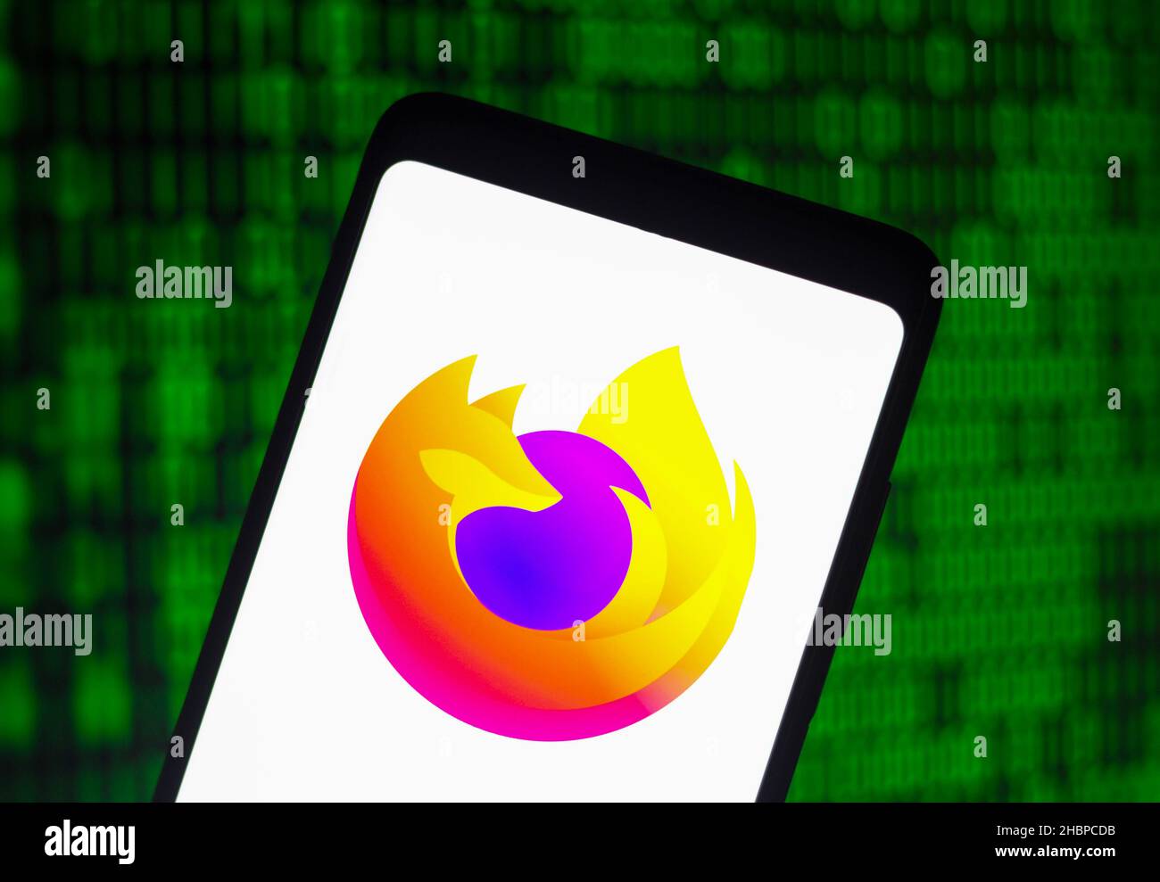 Brésil.20th décembre 2021.Dans cette illustration, le logo Mozilla Firefox affiché sur un smartphone.Crédit : SOPA Images Limited/Alamy Live News Banque D'Images