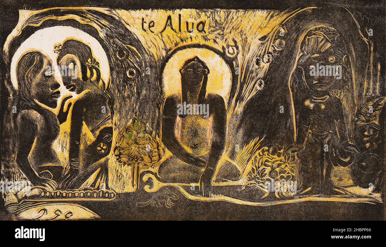 Le Dieu (te atua), de la suite Noa Noa (ca.1893-1894) par Paul Gauguin. Banque D'Images
