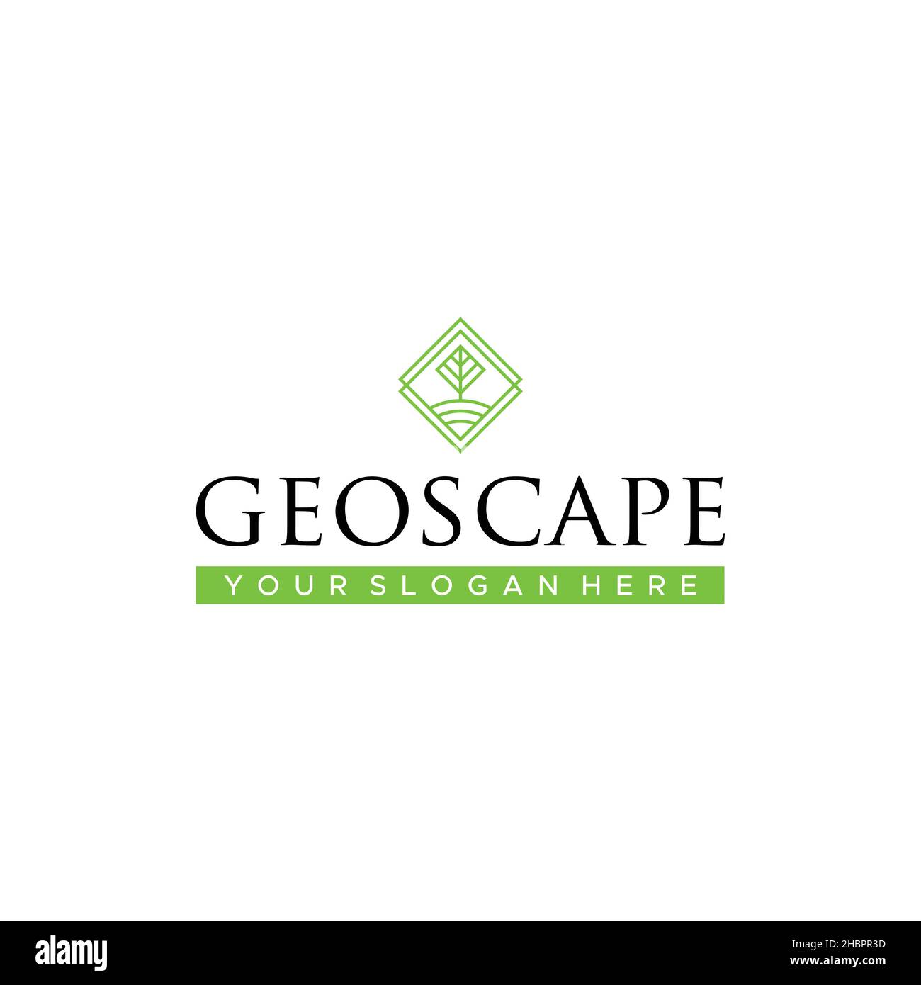Logo GEOSCAPE nature minimaliste Illustration de Vecteur