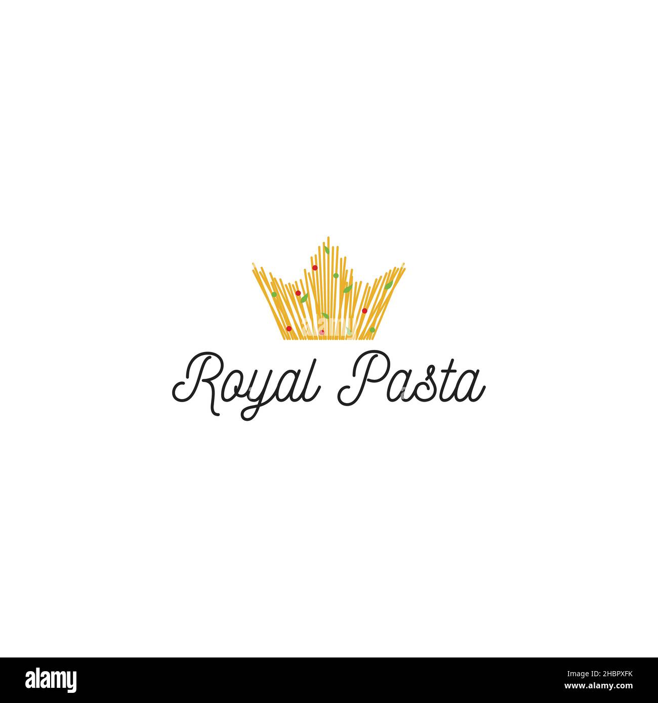 Design minimaliste avec logo Royal Pasta Eats Illustration de Vecteur